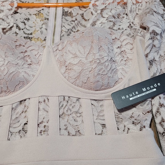 Dress Short Long Sleeve By Haute Monde Size - Picture 6 of 13